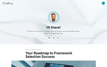 Ovidius - Free Tailwind CSS Astro blog template with a textured hero background.