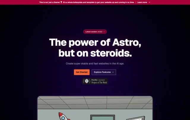 Stardrive Astro theme preview
