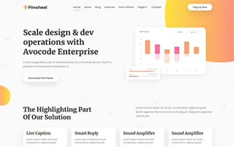 Pinwheel - A stylish free Tailwind CSS Astro SaaS template packed with advanced features.