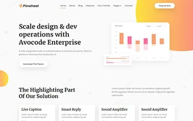 Pinwheel - A stylish free Tailwind CSS Astro SaaS template packed with advanced features.