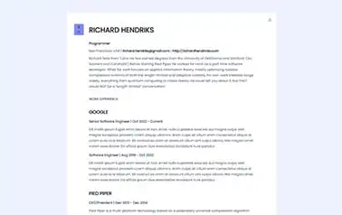 Richard - Excellent free Tailwind CSS Astro resume theme featuring a basic and efficient layout.