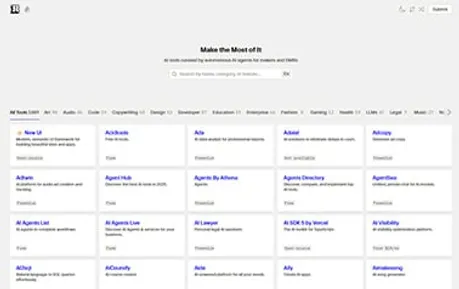 RiseofMachine Directory Template - Astro directory template featuring filters, gray background and item details page