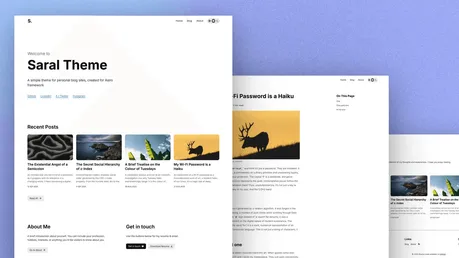 Saral - A clean and lightweight theme that focuses on making your writing easy to read.