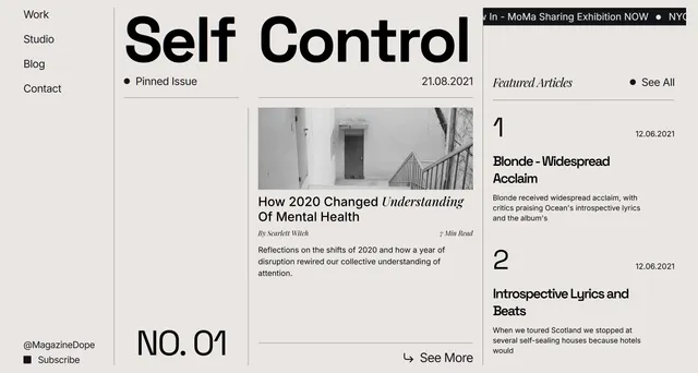 Self Esteem Editorial Blog Astro template preview