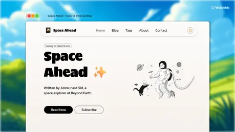 Space Ahead - A minimal space-inspired personal blog template, powered by Astro and Tailwind CSS v4.