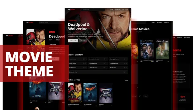 SR Stodio Movie Theme Astro template preview