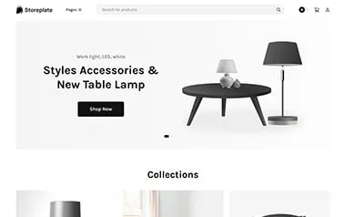 Storeplate - Tailwind Shopify Astro ecommerce template featuring minimal layout with filters and details pages