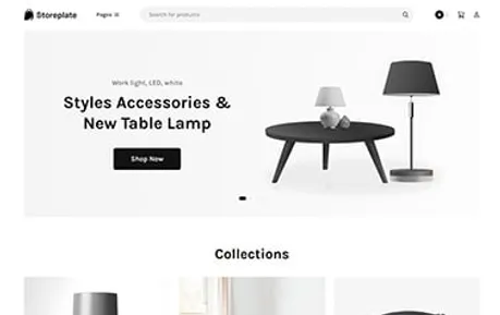Storeplate - Tailwind Shopify Astro ecommerce template featuring minimal layout with filters and details pages