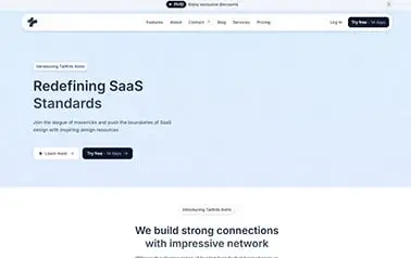 Tailkits Astro - Tailwind Astro SaaS landing page theme featuring nicely designed essential sections