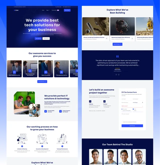 Techlo Lite Astro template preview