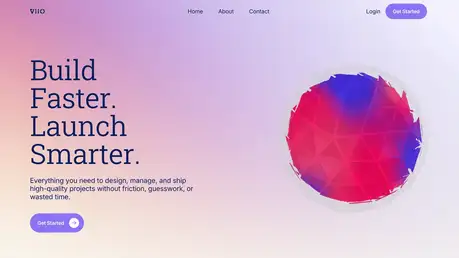 VIIO - VIIO is an experimental Astro landing page theme featuring interactive Three.js elements.