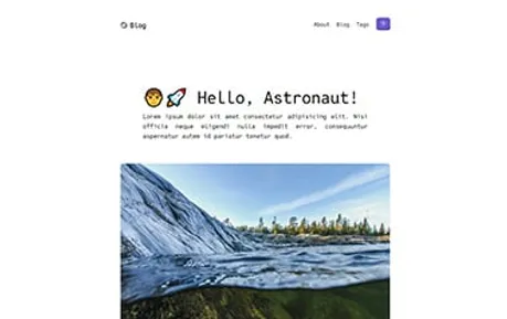 Void Astro - Basic Tailwind CSS Astro blog template that's well-structured for simple personal publications.